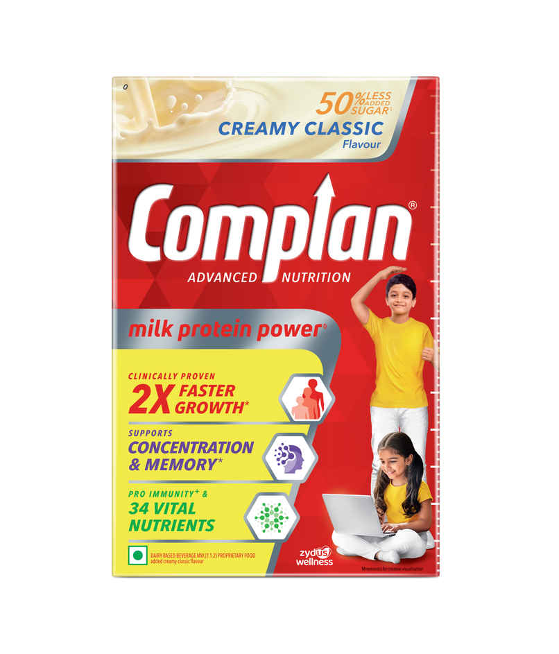 Complan Creamy Classic Flavour Drink Mix | For 5+ years Kids