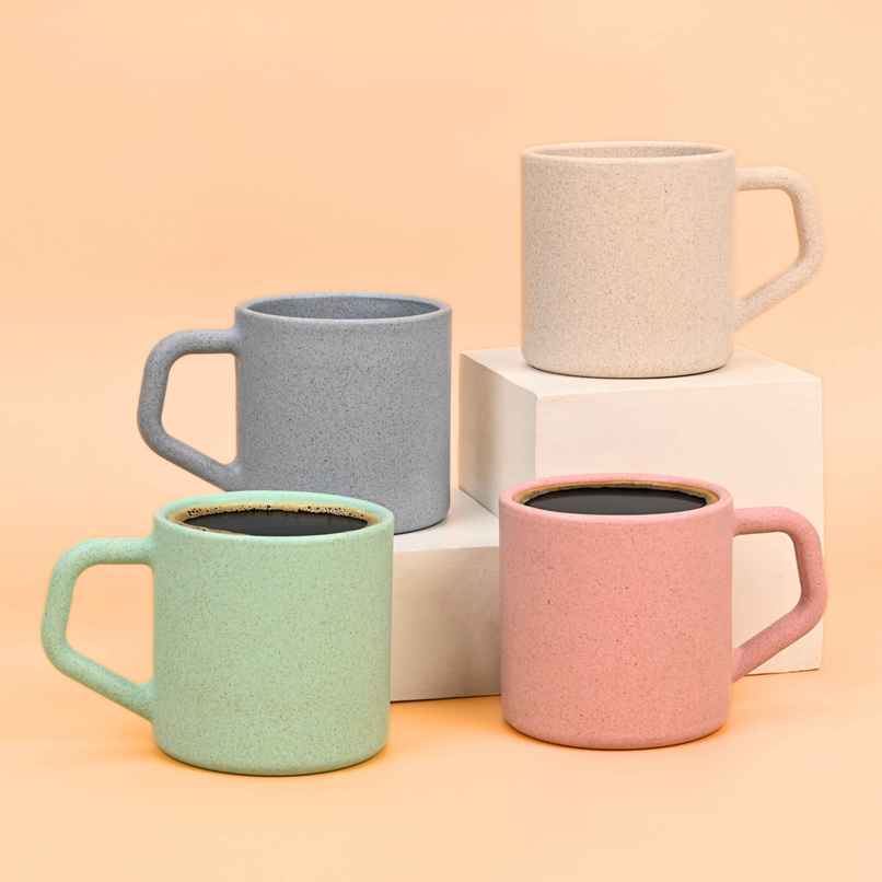 Eha Earth Friendly Tea & Coffee Cup | Rice Husk Biocomposite | Multicolour - 200 ml Eha Earth Friendly Tea & Coffee Cup | Rice Husk Biocomposite | Multicolour - 200 ml