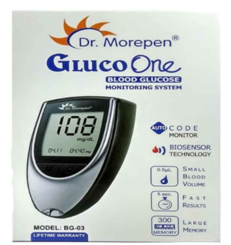 Dr Morepen BG 03 Gluco One Blood Glucose Monitoring System (Only Glucometer)