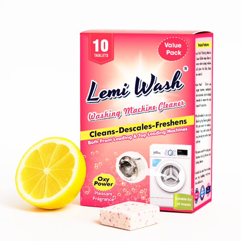 Lemiwash Washing Machine Cleaner 10 Tablets | Eliminates Odor | For Front And Top Loading Lemiwash Washing Machine Cleaner 10 Tablets | Eliminates Odor | For Front And Top Loading