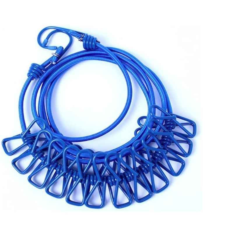 Swastik Houseware Stretchable Cloth Rope with Metal Clip ( Colour May Vary) Swastik Houseware Stretchable Cloth Rope with Metal Clip ( Colour May Vary)