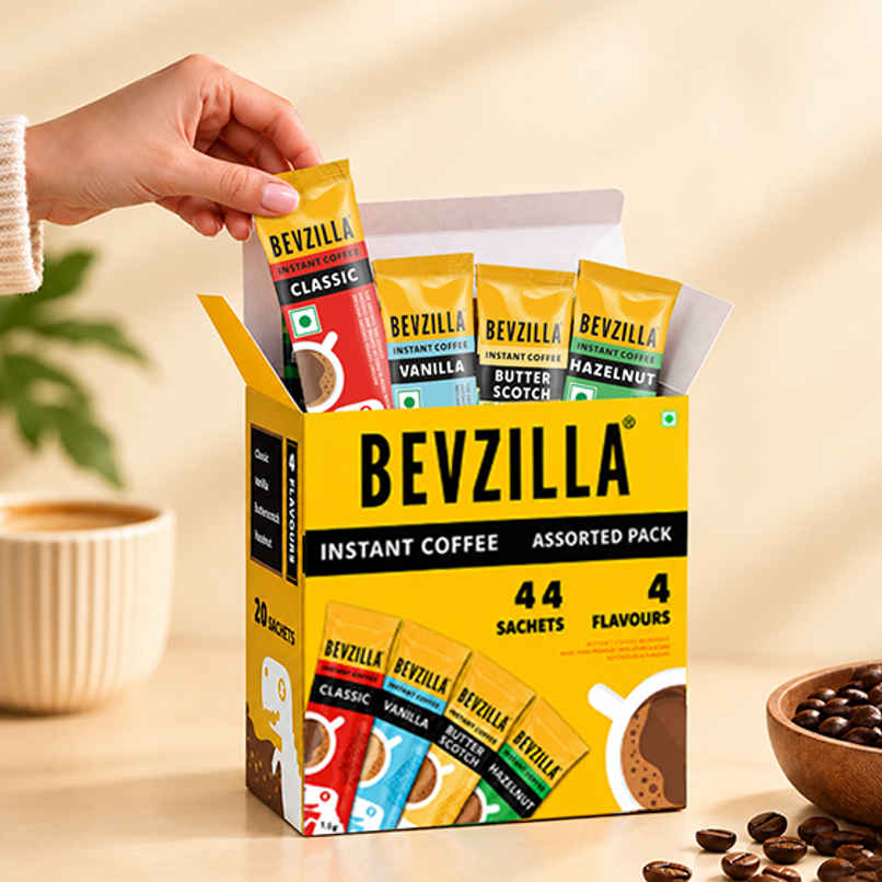 Bevzilla Assorted Flavoured Instant Coffee Powder Sachets