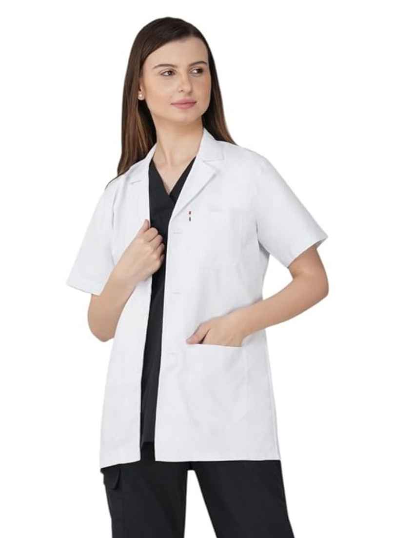 Paperbees Unisex Half Sleeves Lab Coat White Size Large | Anti Wrinkle Paperbees Unisex Half Sleeves Lab Coat White Size Large | Anti Wrinkle