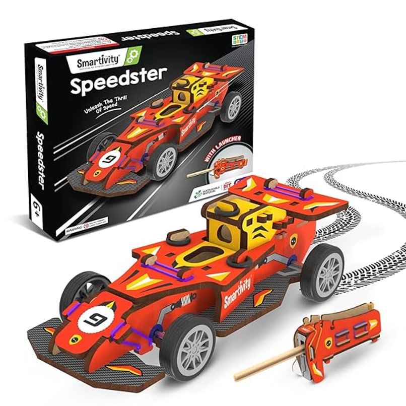 Smartivity F1 Racing Car Toy With Launcher, Fun & Educational Diy - Smrt1109