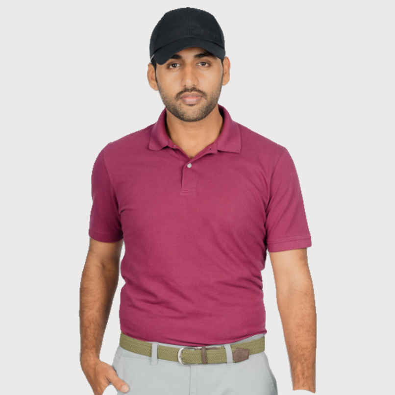 Decathon | Inesis Men's Cotton Golf T-shirt - Pink - XL Decathon | Inesis Men's Cotton Golf T-shirt - Pink - XL