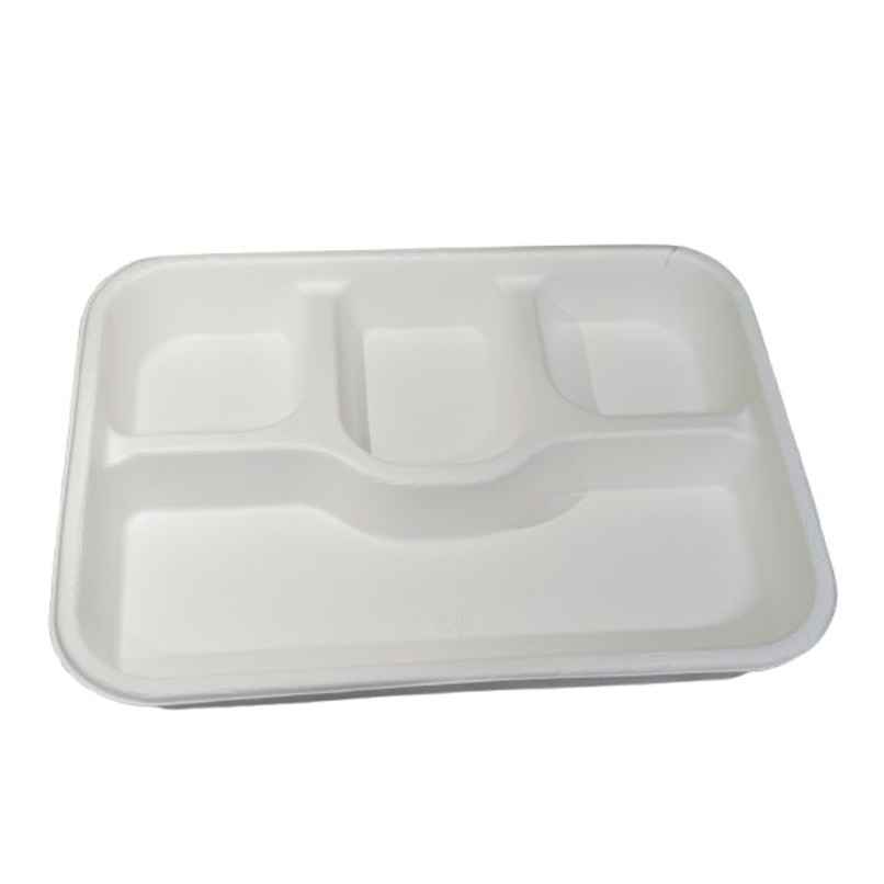 Square Tray Plate | 4 Compartment | 9 inch | Pack of 25 | Antzco Square Tray Plate | 4 Compartment | 9 inch | Pack of 25 | Antzco