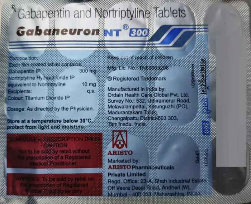 Gabaneuron NT 300 Tablet