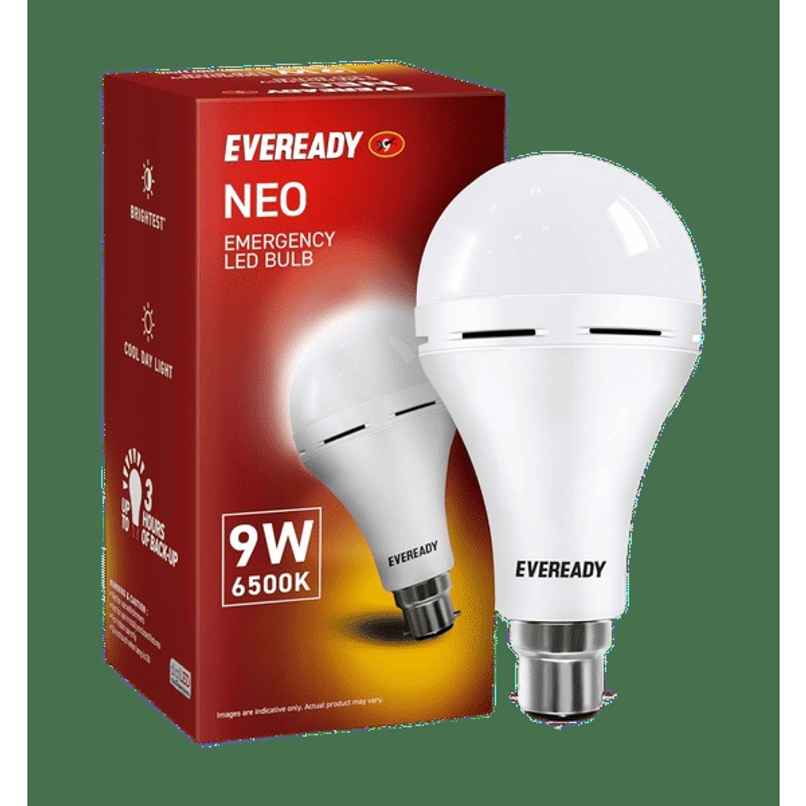Eveready Emergency 9W Bulb | Cool Day Light | 6500K | B22 Base Holder