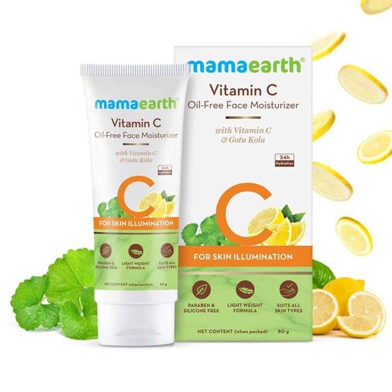 Mamaearth Vitamin C Oil-Free Moisturizer For Face With Vitamin C & Gotu Kola For Skin Illumination Mamaearth Vitamin C Oil-Free Moisturizer For Face With Vitamin C & Gotu Kola For Skin Illumination