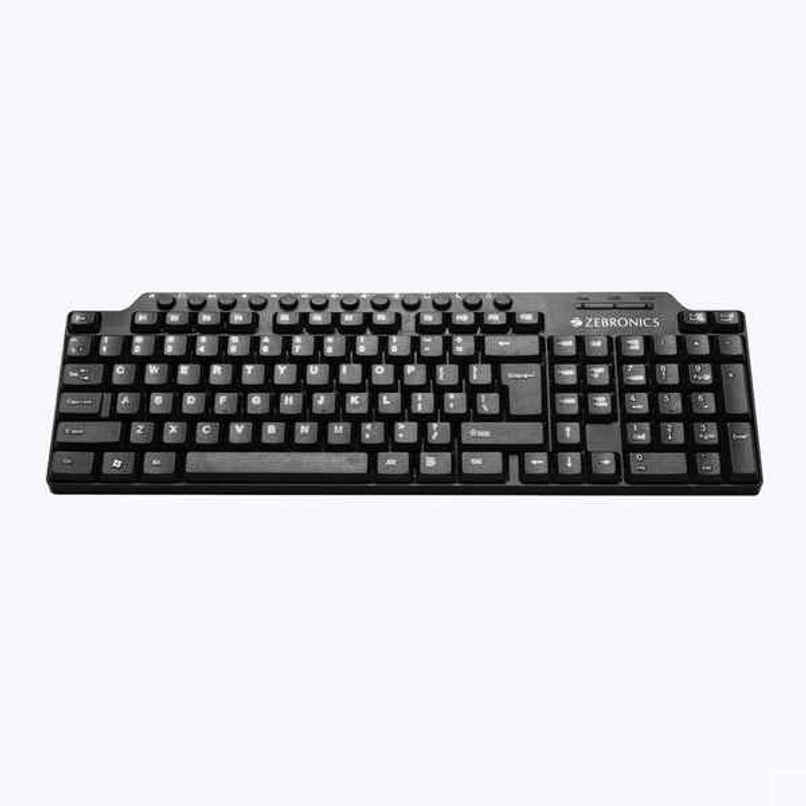Zebronics ZEB-KM2100 Multimedia USB Keyboard Comes with 114 Keys Including 12 Dedicated Multimedia Keys & with Rupee Key - Black