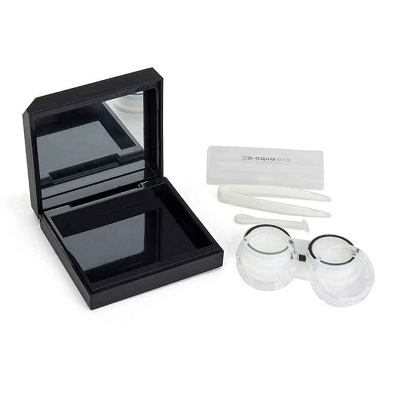 Aqualens Contact Lens Designer Case - Black | Square
