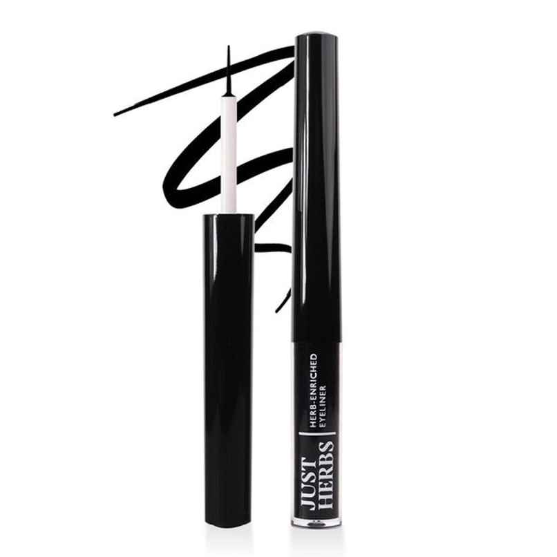 Just Herbs Liquid Eyeliner With Waterproof & Smudge-Proof Formula | Deep Black