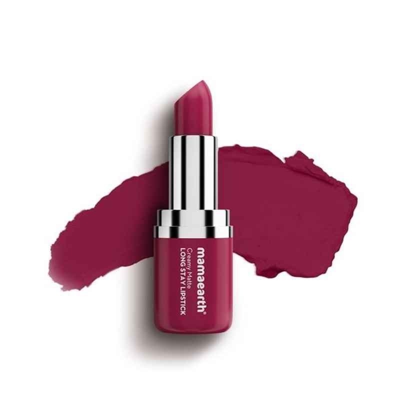 Mamaearth Creamy Matte Long Stay Lipstick | Cranberry Crush