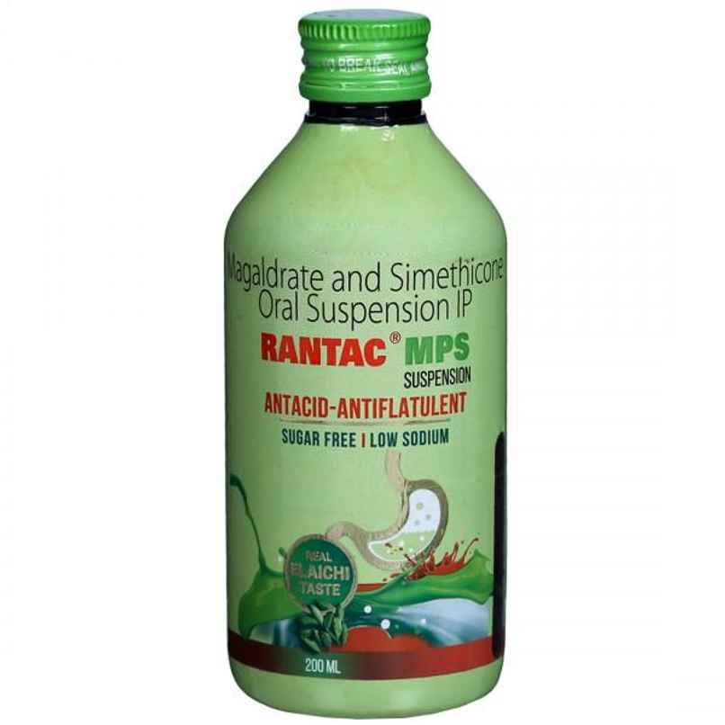 Rantac MPS Real Elaichi Flavour Sugar Free Oral Suspension