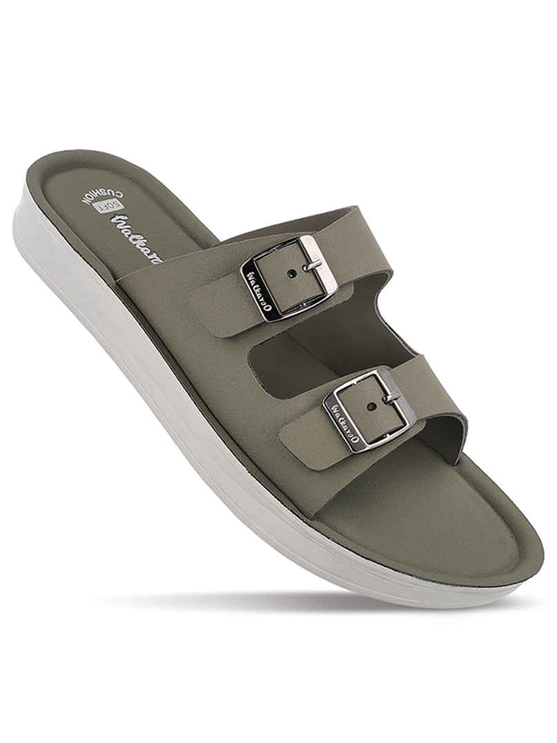 Walkaroo Women's Daily Wear Comfort Sandals - WL7554 Olive | UK5