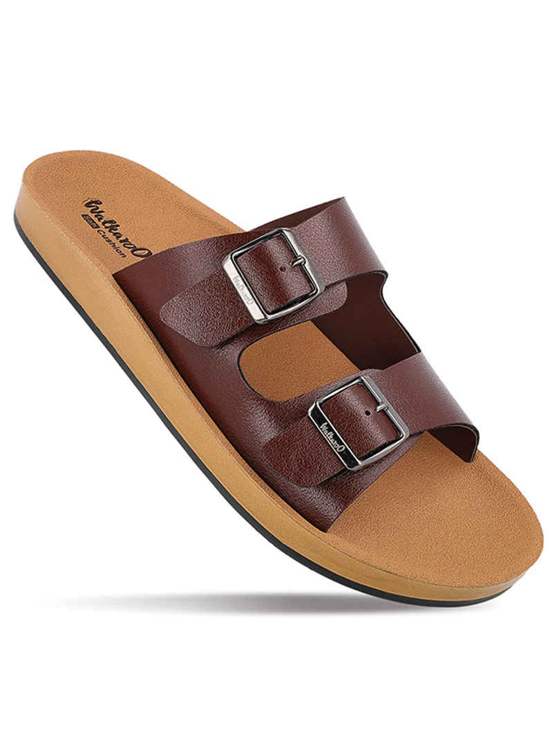 Walkaroo Men's Daily Wear Sandals - WE1333 Brown UK9