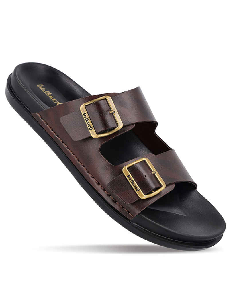 Walkaroo Men's Daily Wear Comfort Sandals - WE1337 Black UK8