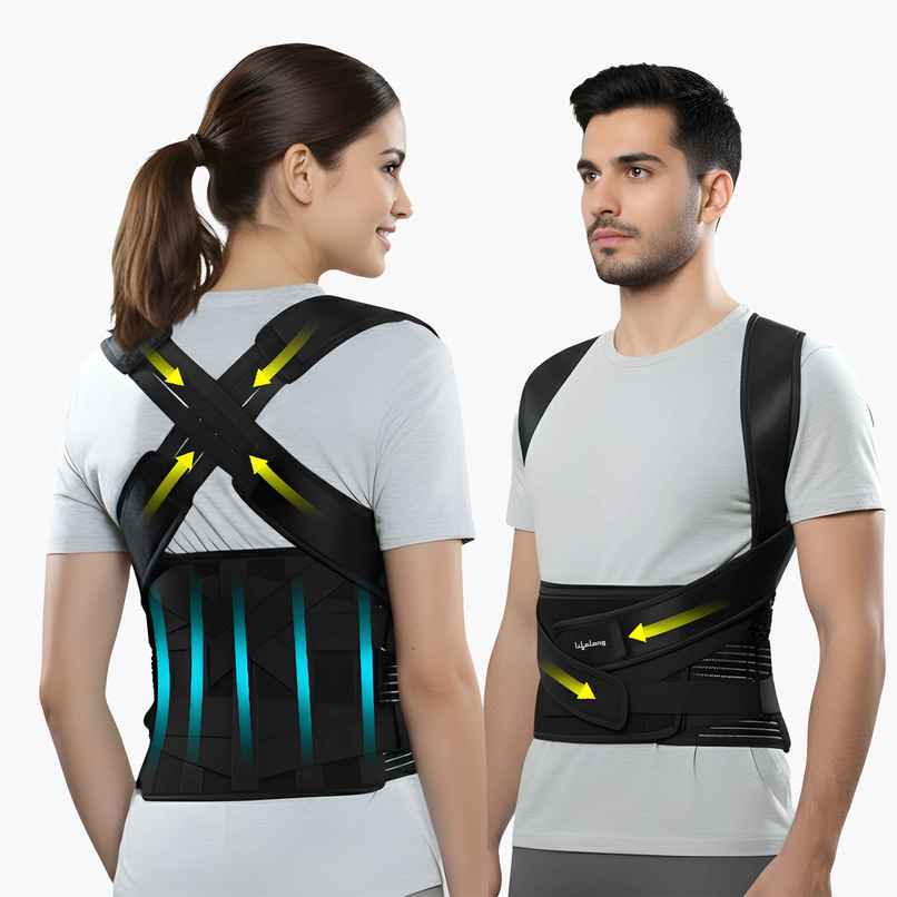 Lifelong Posture Corrector Belt for Men & Women | Free Size