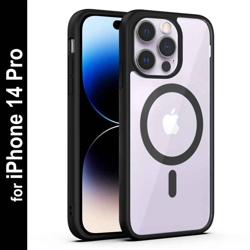 Zapcase Back Cover For Apple Iphone 14 Pro (MagSafe-Black)