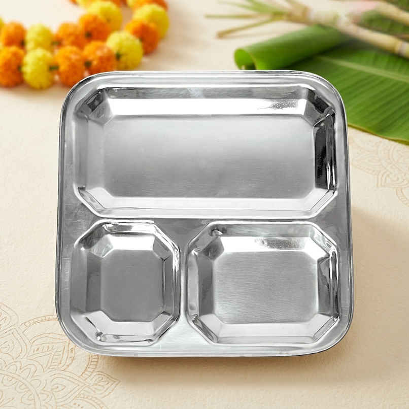 Bombay Kookware Stainless Steel Pav Bhaji Plate