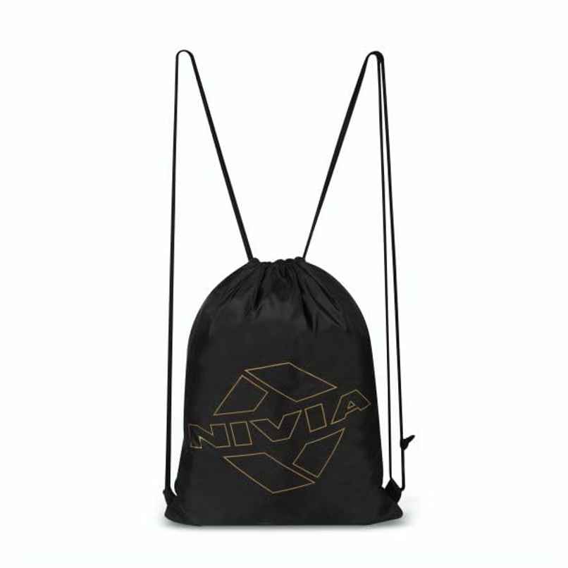 Nivia String 20 Drawstring Backpack | Black & Grey | 5 L