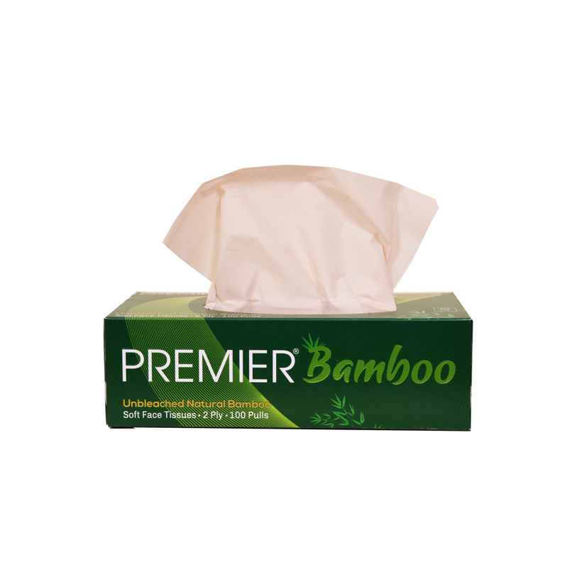 Premier Bamboo Face Tissues 100 pulls | 2 ply Premier Bamboo Face Tissues 100 pulls | 2 ply