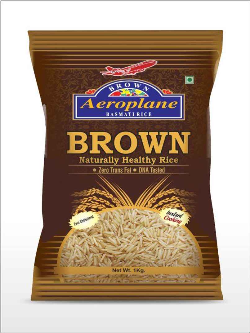 Aeroplane Brown Basmati Rice Pouch