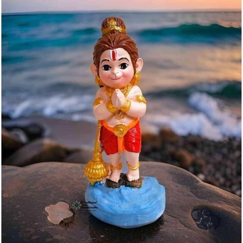 TiyuTrendzz Bal Hanuman Murti for Car Dashboard | Divine Lord Hanuman Statue | Hanuman Ji Ki Murti