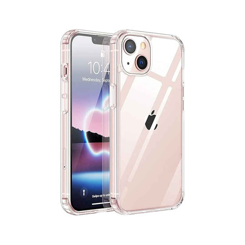 Sounce Shockproof Hard Back Cover for iPhone 13 | Scratch-Resistant | Clear Polycarbonate Design, Transparent