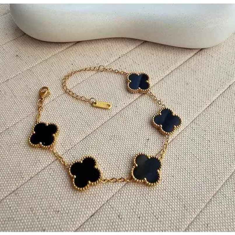 Beautynx AntiTarnish Black Clover Bracelet | BNX-BR-0018 - Black