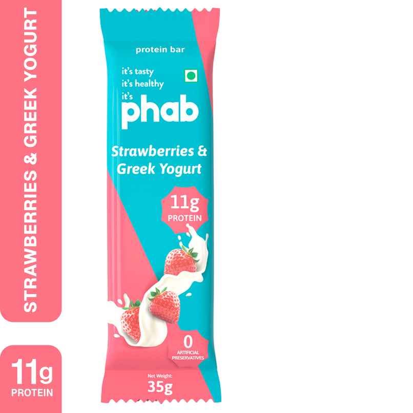 Phab 11g Protein Bar - Strawberry & Greek Yogurt Phab 11g Protein Bar - Strawberry & Greek Yogurt