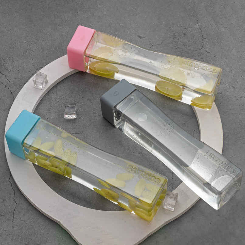 2Mech Plastic Concave Water Bottle | Multicolour | 800 ml