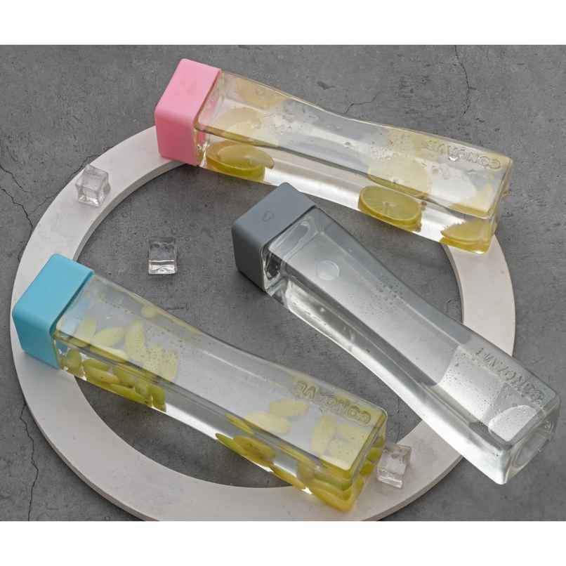 2Mech Plastic Concave Water Bottle | Multicolour | 800 ml