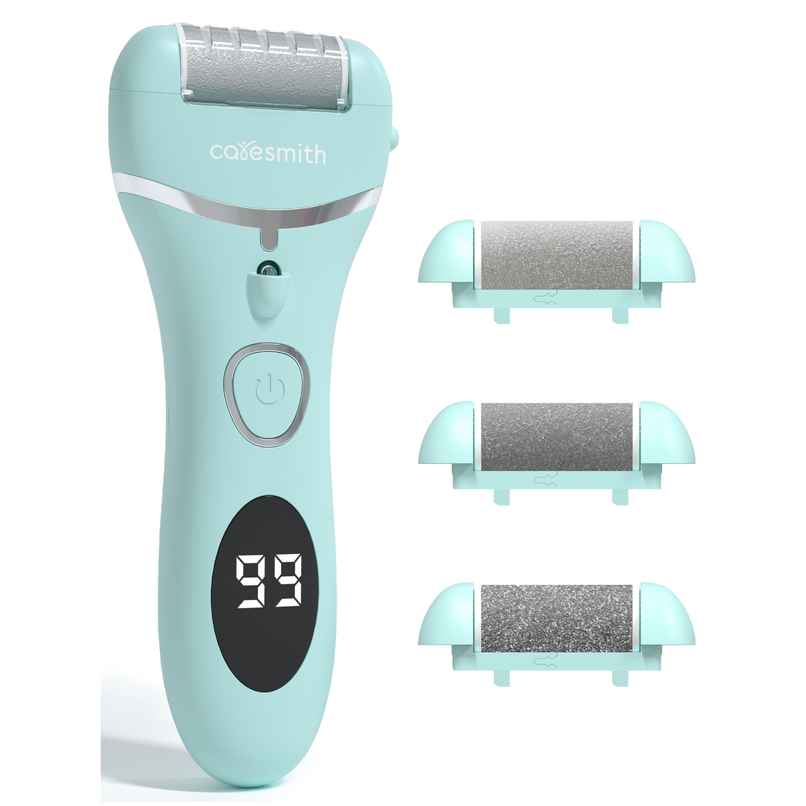 Caresmith Bloom Rechargeable Callus Remover: Effective Foot Scrubber with 3 Roller Heads Caresmith Bloom Rechargeable Callus Remover: Effective Foot Scrubber with 3 Roller Heads