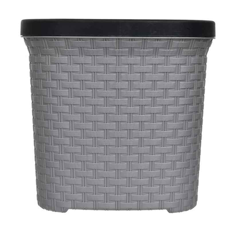 Kuber Industries Open Plastic Dustbin Without Lid | 7 Litre | Grey