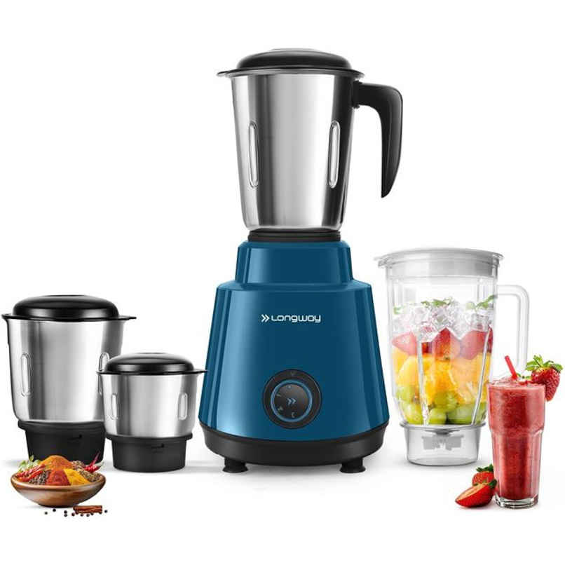 Roto Max Up to 750W Max Output Juicer Mixer Grinder | 2 Years Warranty | 4 Jars | Teal & Black