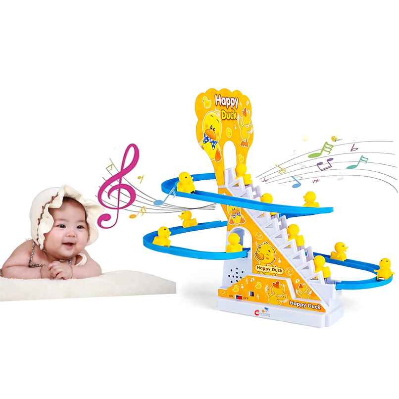 Chigy Wooh Duck Slide Toy Set for Kids | Stair-Climbing Ducklings Race Track Chigy Wooh Duck Slide Toy Set for Kids | Stair-Climbing Ducklings Race Track