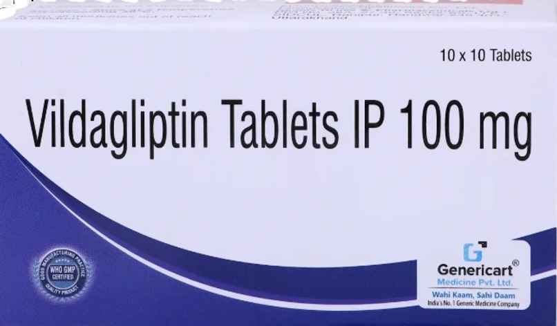 Genericart Vildagliptin 100mg Tablet Genericart Vildagliptin 100mg Tablet