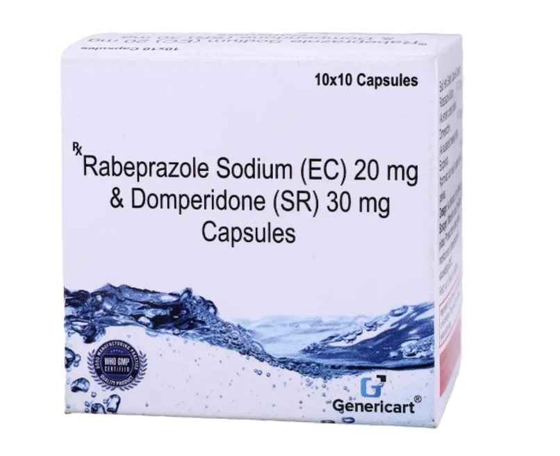 Genericart Rabeprazole Sodium 20 Mg + Domperidone 30 Mg (Sr) Capsule Genericart Rabeprazole Sodium 20 Mg + Domperidone 30 Mg (Sr) Capsule