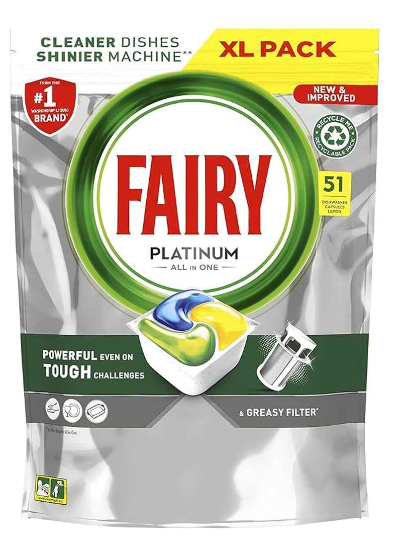 Fairy Platinum Lemon Dishwasher Tablets Fairy Platinum Lemon Dishwasher Tablets