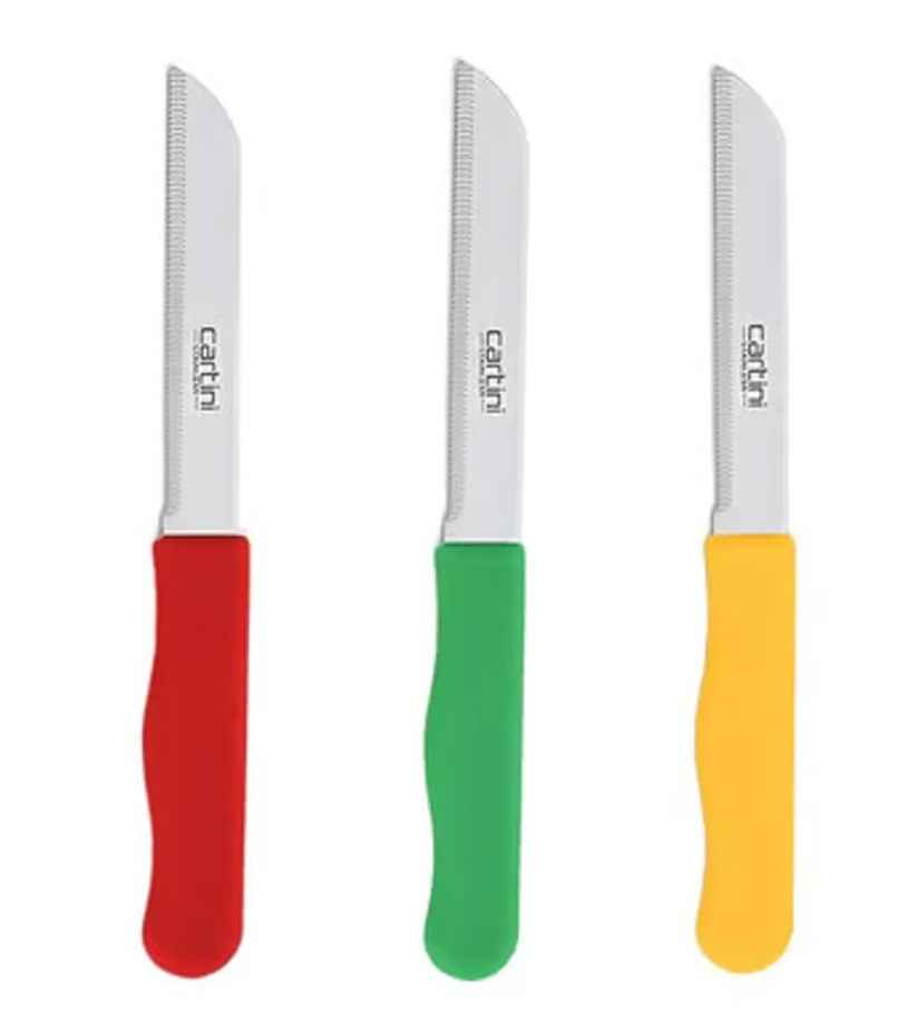 Godrej Cartini Handy Stainless Steel Knife Set (3 Pieces, Assorted Color)