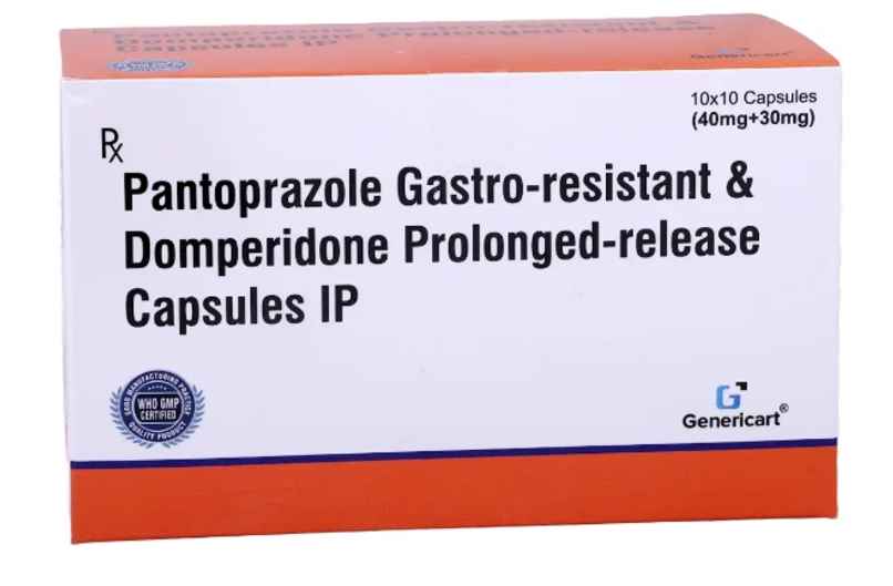 Genericart Pantoprazole 40 Mg + Domperidone 30 Mg PR Capsule Genericart Pantoprazole 40 Mg + Domperidone 30 Mg PR Capsule