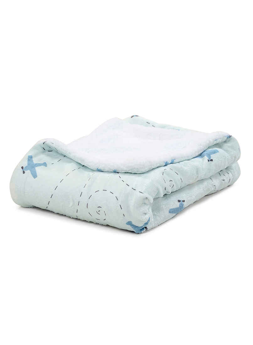 Status Kids Blanket 80 Cm x 120 Cm - Sky Blue Aeroplane