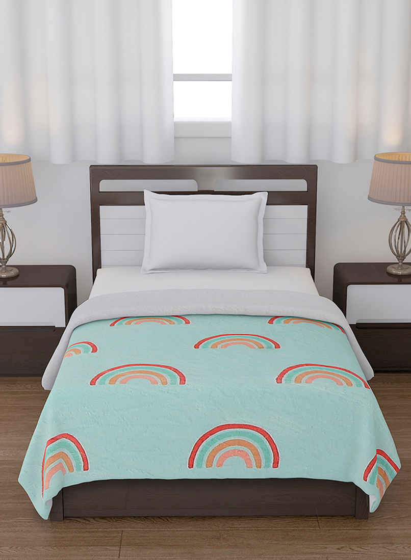 Status Kids Blanket 80 Cm x 120 Cm - Aqua Rainbow