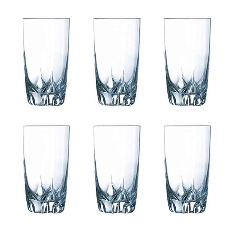 Luminarc Highball Glass Set | 330 ml | Chip Resistant | Stackable | Microwave & Dishwasher Safe