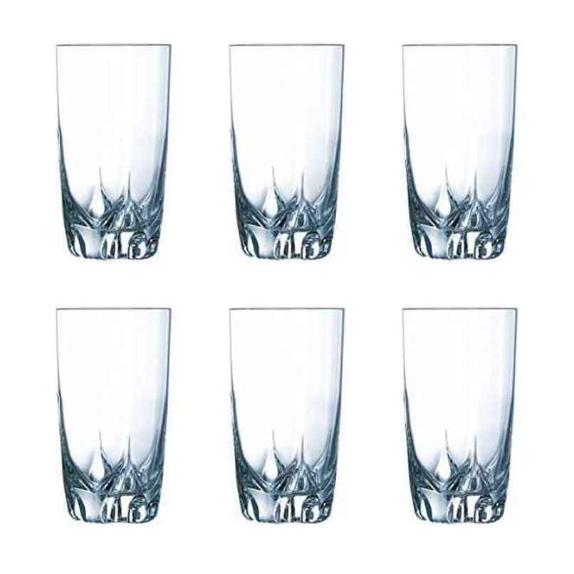 Luminarc Highball Glass Set | 330 ml | Chip Resistant | Stackable | Microwave & Dishwasher Safe