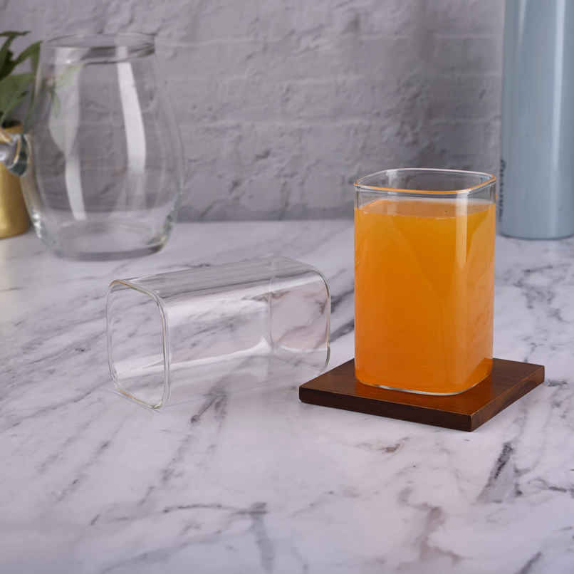 Sanjeev Kapoor Amsterdam High Borosilicate Square Glass 280 ml - Set Of 6 pcs Sanjeev Kapoor Amsterdam High Borosilicate Square Glass 280 ml - Set Of 6 pcs