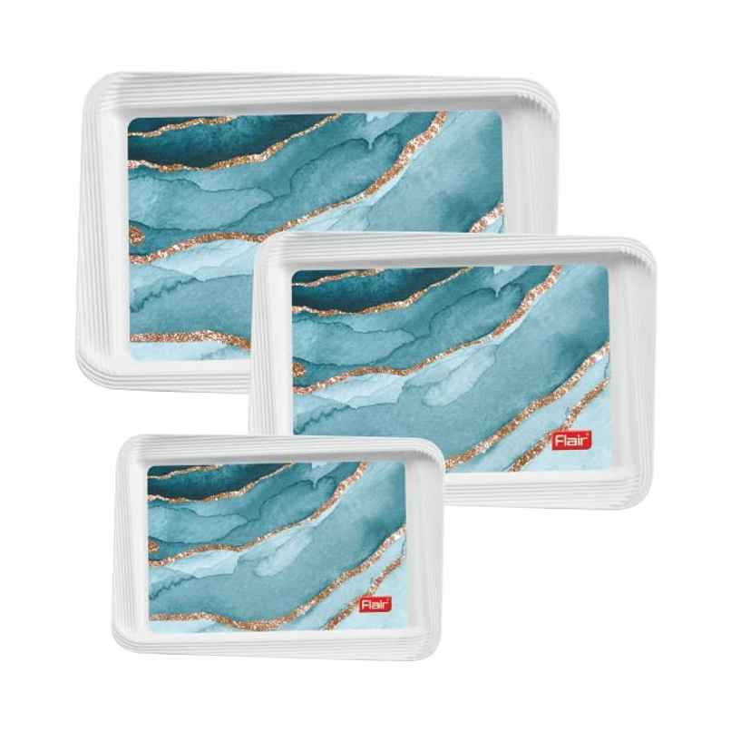 FLAIR Regal Serving Tray Set | White
