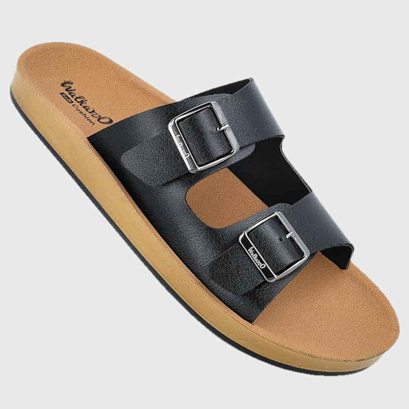 Walkaroo Men's Daily Wear Sandals - WE1333 Black UK12