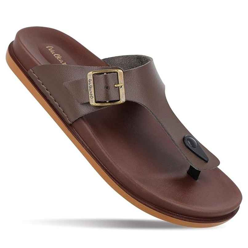 Walkaroo Men's Daily Wear Comfort Sandals - WE1356 Brown UK10 Walkaroo Men's Daily Wear Comfort Sandals - WE1356 Brown UK10